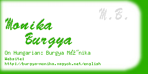 monika burgya business card